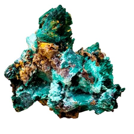 Malachite and chalcedony specimen, Onganja, 66mm