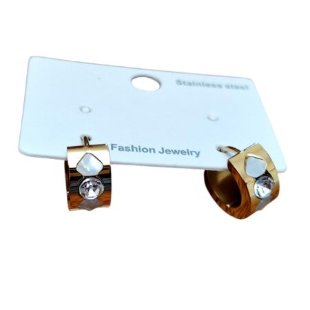 Stainless Steel Earrings Huggies, 15mm (Gold)