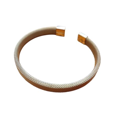 Mesh stainless-steel bangle, 62x8mm, Gold