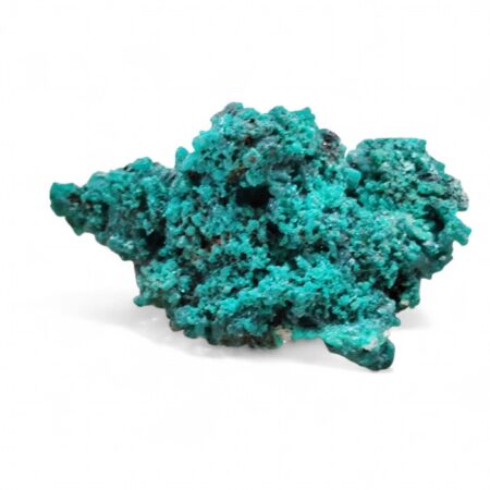 Highly textured dioptase specimen with 360 view. 46mm