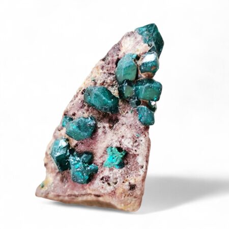Sharp Dioptase Crystals on Contrasting Matrix – 43mm