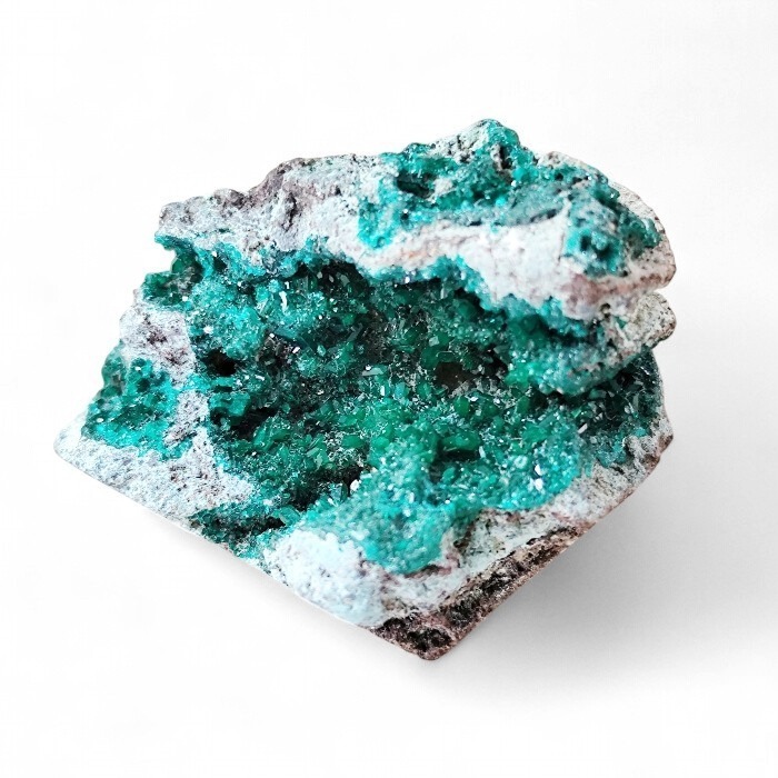 Dioptase in small vug, great color, DRC, 47mm