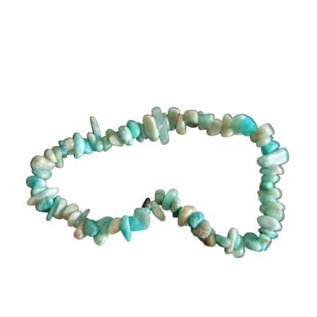 Amazonite chip bracelet, stretchcord