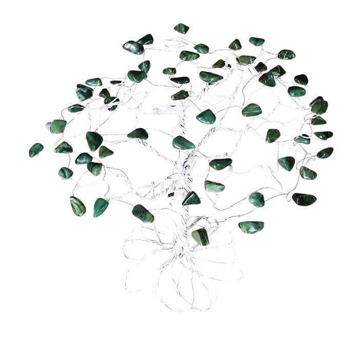 Buddstone tumble stone tree with lights, White base, 32x36 cm