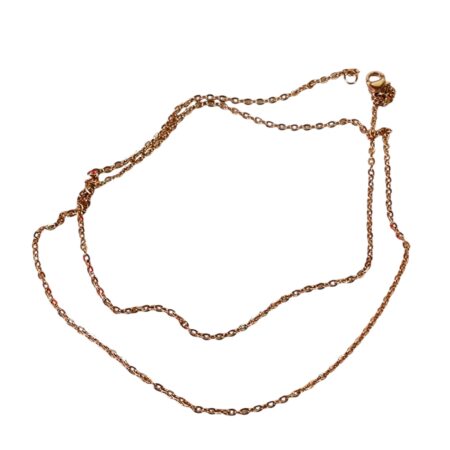 Rose gold Cable chain with lobster clasp, Stainless steel, 2mm wide, 59.4cm
