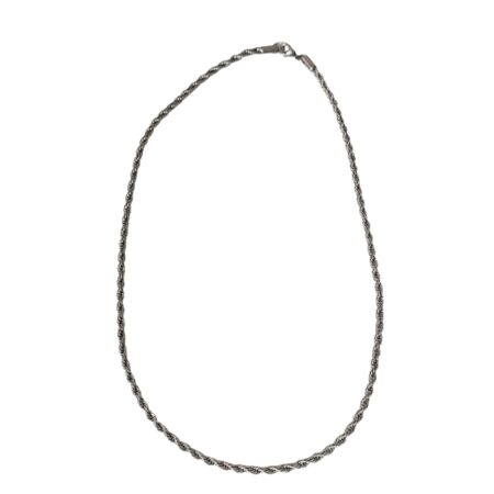Rope Chain with lobster clasp, Stainless steel, 3.7mm wide, 56.2cm
