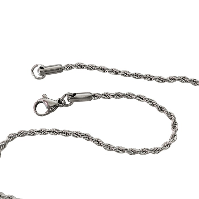 Rope Chain with lobster clasp, Stainless steel, 2.1mm wide, 50.8cm - Image 2