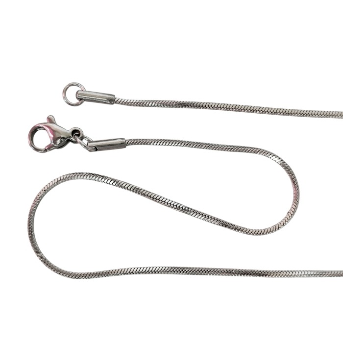Triangular Snake Chain with lobster clasp, Stainless steel, 1.5mm wide, 56cm - Image 2