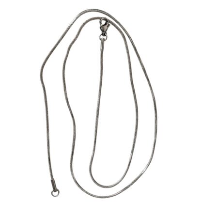 Triangular Snake Chain with lobster clasp, Stainless steel, 1.5mm wide, 56cm