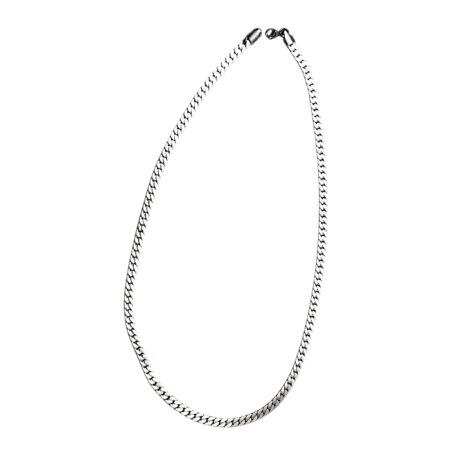 Curb Chain with clasp, Stainless steel, 5mm wide, 55cm