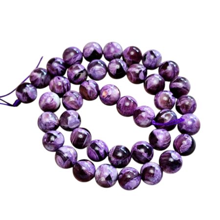 Lepidolite 10mm bead string, 40cm