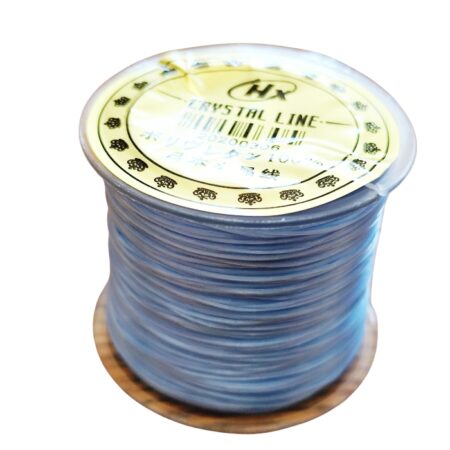 Premium Japanese Stretch Crystal Line – 0.8mm (approx. 50m Roll), Light Blue