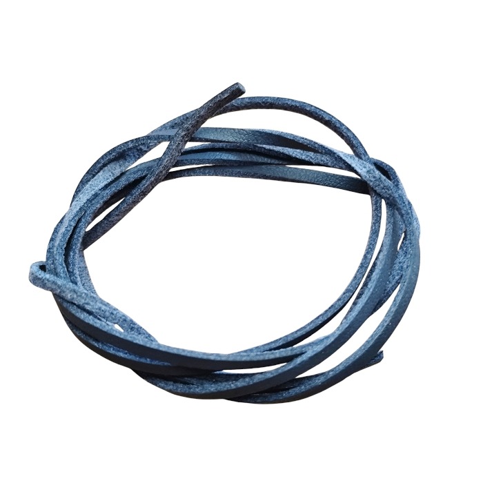 Genuine Suede Leather Cord – 2mm (1 Meter) Navy Blue