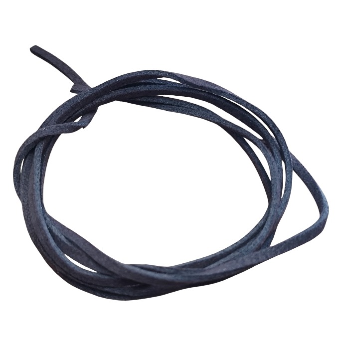 Genuine Suede Leather Cord – 2mm (1 Meter) Black