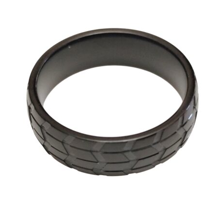 Black Stainless steel ring, size 6-13, Chevron Design