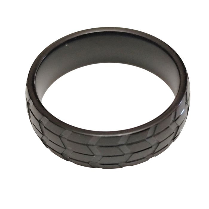 Black Stainless steel ring, size 6-13, Chevron Design