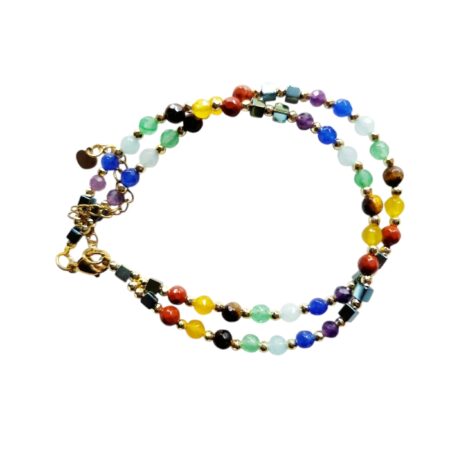 Chakra-style double bracelet