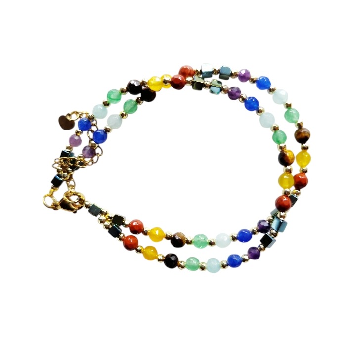 Chakra-style double bracelet