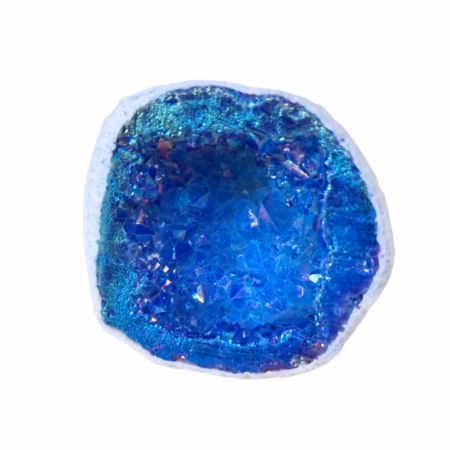 Assorted colourful aura Quartz Geode, assorted sizes 35-40mm