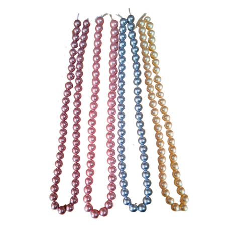 Assorted color Shell pearl bead string, 10mm, 40cm