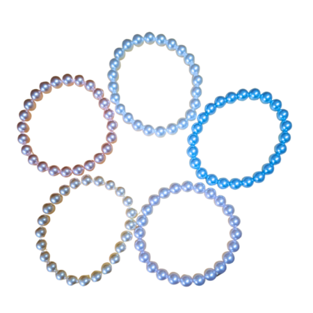 Assorted color Shell Pearl Bracelet, 8.1mm