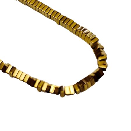 Metallic Gold Micro Hematite Heishi Bead Strand, 2.3mm