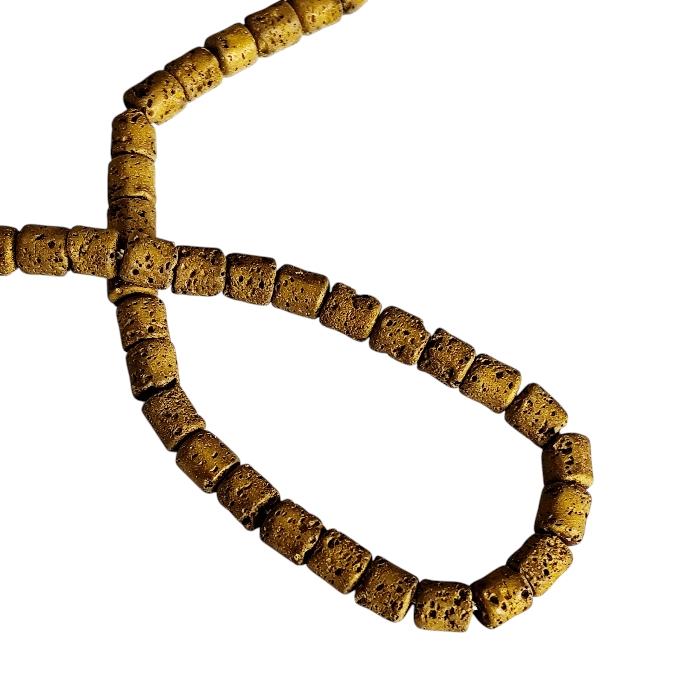 Volcanic Textured Matte Electroplated Hematite Disc Heishi Bead Strands (4mm) - Image 2