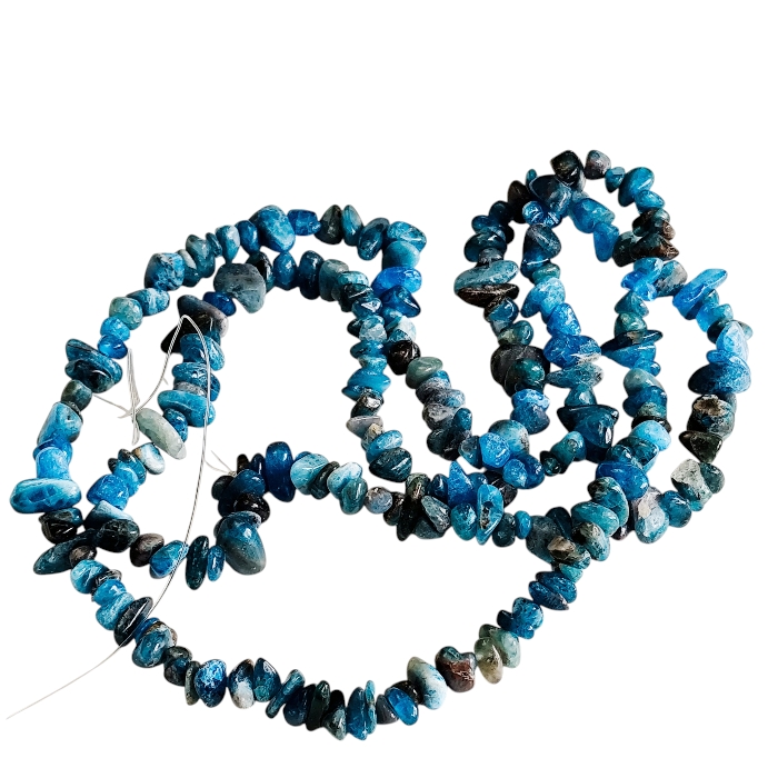 Vibrant Blue Madagascar Apatite Chipstring (80 cm)