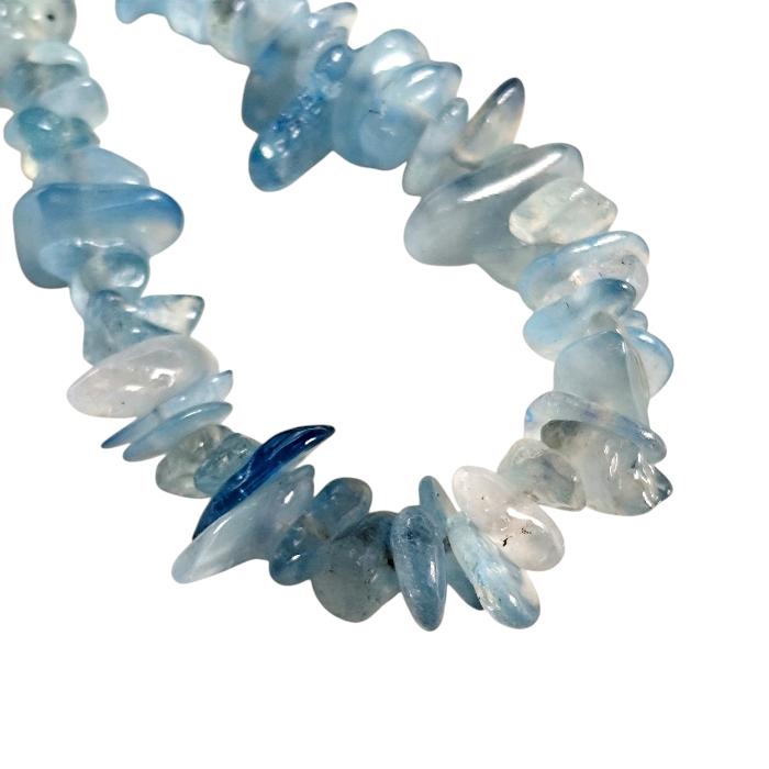 Premium Natural Aquamarine Chipstring (80 cm)