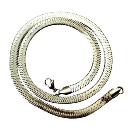 Gold color Blade Chain with lobster clasp, Stainless steel, 6mm wide, 45cm