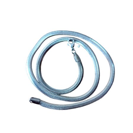 Herringbone snake Chain with lobster clasp, Stainless steel, 4.3mm wide, 50.5cm