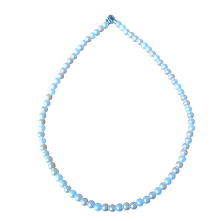 White and champagne Shell Pearl Necklace , 6.2mm pearl, 47cm