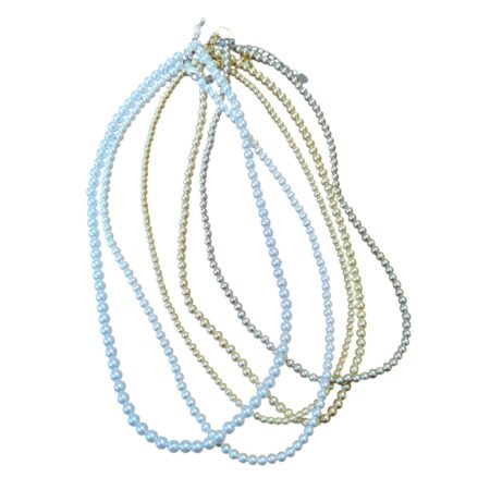 Assorted Shell Pearl Necklace, 3-5mm pearl, 43+4.5cm