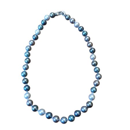 Iridescent multi-color Shell Pearl Necklace 10mm pearl, 48.5cm