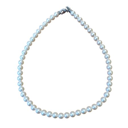 Champagne cream Shell Pearl Necklace, 8mm pearl, 45cm