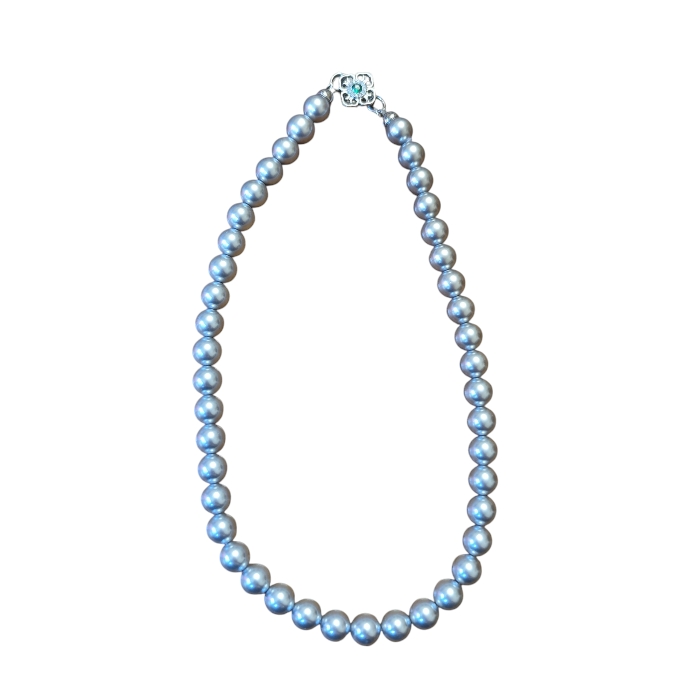 Grey Shell Pearl Necklace, 10mm pearl, 46.5cm