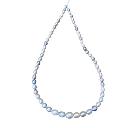 Freshwater Oval shaped pearl string,  Lilac  and peach , 40cm length of strand