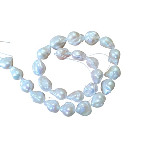 Small Baroque Freshwater pearl strand, White, 40.5cm long strand