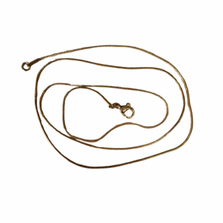 Gold color Snake Chain with lobster clasp, Stainless steel, 1.2mm wide, 56cm (Copy)