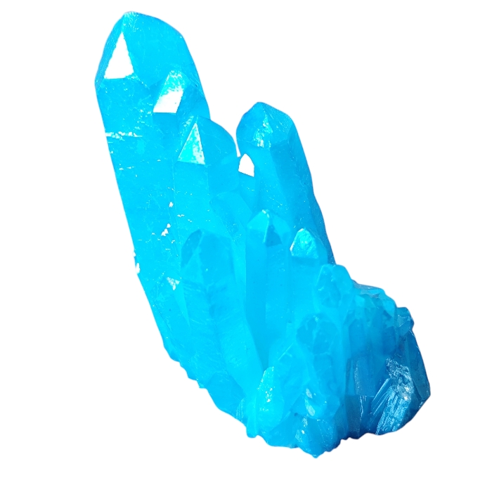 Blue Aura Quartz crystal cluster, assorted sizes 30x 50.8mm to 40 x 53mm