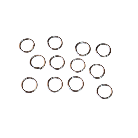 12 x Jumpring in stainless steel, 6mm diameter, 0.8mm thick