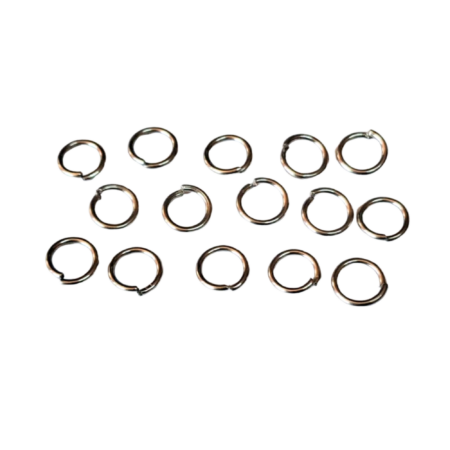 15 x Jumpring in stainless steel, 7 mm diameter, 1mm thick
