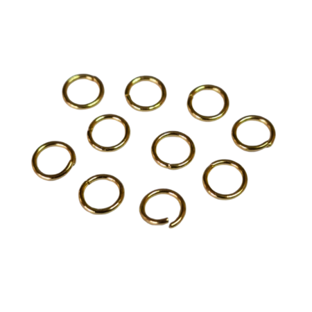 10 x Gold color stainless steel jumpring, 6mm diameter, 0.8mm thick