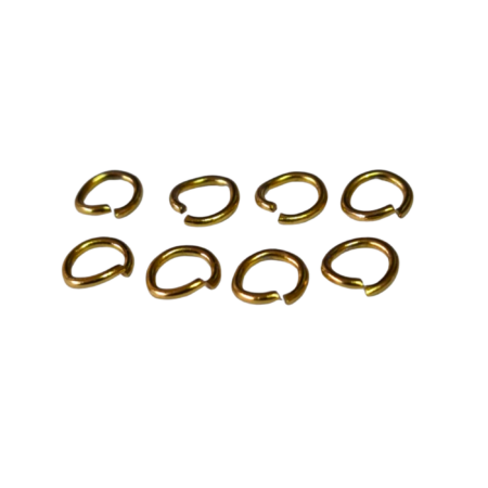8 x Gold color stainless steel jumpring, 8mm diameter, 1mm thick