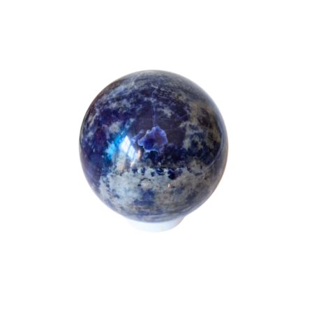 Sodalite Sphere, 9.3cm (Roughly the diameter of a whiskey glass)