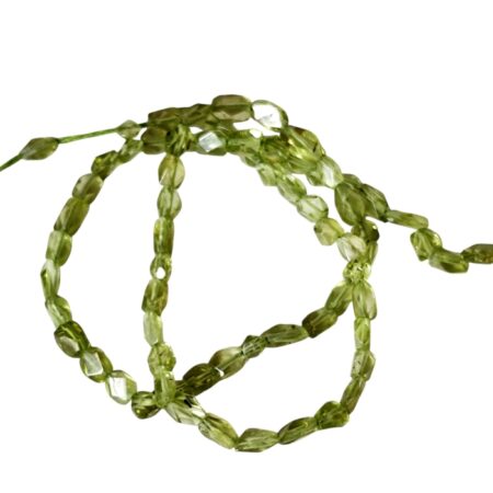 Peridot irregular shaped facet bead strand, 3.3-3.6mm, 32cm