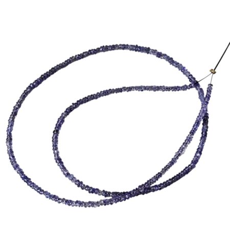 Tanzanite smooth rondelle bead strand, 3-3.2mm, 40cm