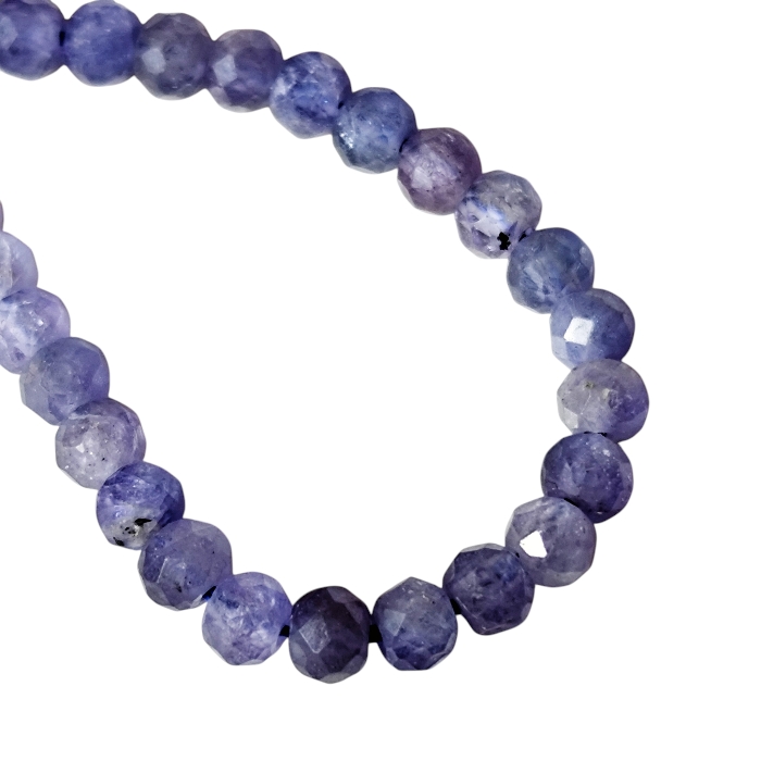 Tanzanite facet Rondelle shaped bead string, 3.9mm, 39cm - Image 2