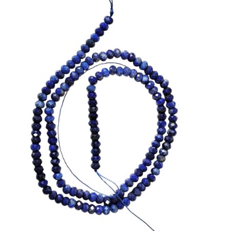 Lapis lazuli facet Rondelle shaped bead string, 4.1mm, 38.5cm