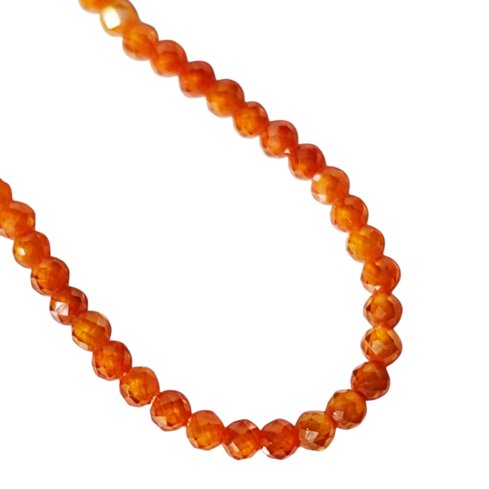 Orange color zircon facet bead string, 2.1mm, 38cm - Image 2